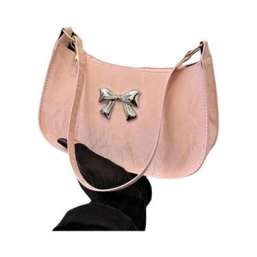 Imagem de Bolsa De Ombro Feminina Pequena Com Laço, Estilo Fresco E Doce, Para U