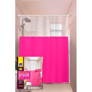 Imagem de Cortina para Box Rosa Visor Cristal (1,35x2,00m) | Plast Leo (Ref.: 621-C)