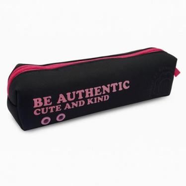 Imagem de Estojo Simples Escolar Feminino Clio Preto Ref. Mf24712 - Clio Style