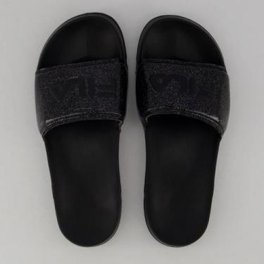 Imagem de Chinelo Fila Drifter Basic Feminino Preto e Prata, 34