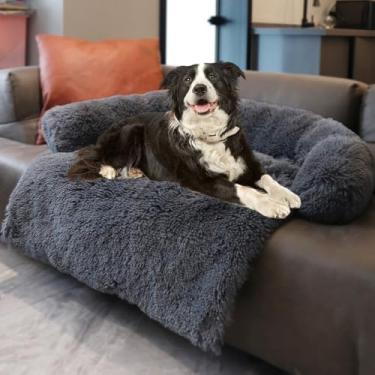 Imagem de Tapetes de cama para cães/gatos, capa de sofá para cães, tapete luxuoso estilo sofá para animais de estimação, forro impermeável e fundo antiderrapante, perfeito para gaiola de cachorro, gaiola de