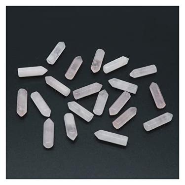 Imagem de Cristal natural áspero pedras semipreciosas prisma hexagonal cabeça de bala varinha mágica decoração de casa AuraCrystal ornamentos 6 x 21 mm exorcizar espíritos malignos desenho de dinheiro (cor