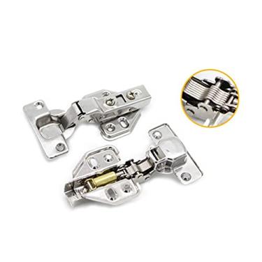 Imagem de 20 peças dobradiças, aço inoxidável, dobradiças de armário, dobradiças hidraulicamente amortecidas, dobradiças ocultas, dobradiças de fechamento suave, para estantes e dobradiças de armários