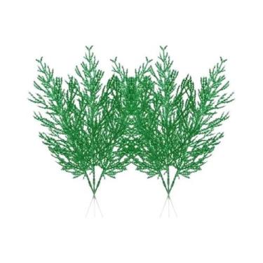 Imagem de Galhos De Pinheiro Com Glitter Dourado, Plantas Artificiais, 5/10 Peça