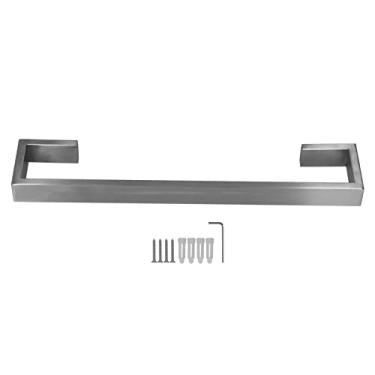 Imagem de Suporte de toalha para montagem na parede, aço inoxidável escovado 304, barra de toalha para banheiro, cozinha, hotel, durável, à prova de ferrugem, 40cm, prata