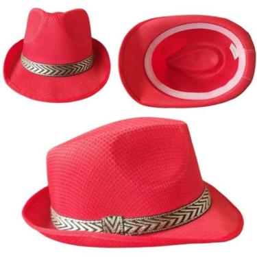 Imagem de Chapéu De Sambista Malandrinho Fantasia - RPires, Vermelho dourado, Un