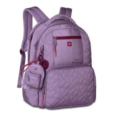 Imagem de Mochila de Costas Alice Palucci Oficial Escolar Feminina, Roxo