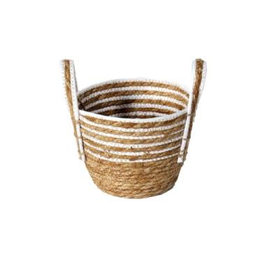 Imagem de Cesto Organizador de Fibra Natural Multiuso em Palha Seagrass para Decoração e Organização(3028)