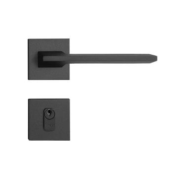 Imagem de Fechadura Sara Preta Roseta Quadrada 55mm Pado Externa