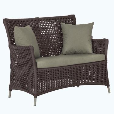 Imagem de 1 Sofá área Externa Igapó Alumínio Fendi Corda Náutica E8 Marrom