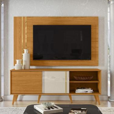 Imagem de Rack Bancada E Painel Para Tv De 60 Polegadas Cronos - Cinamomo-off White Cinamomo-off White