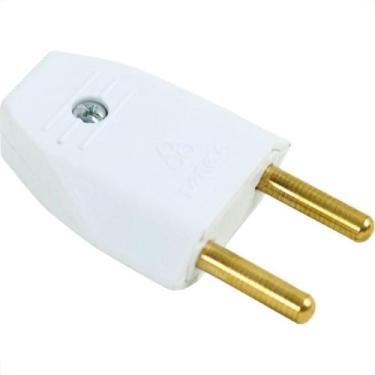 Imagem de Pino Macho 2 Polos Perlex Macico 20A Branco 1046Brc/10 - Kit C/10, Bra