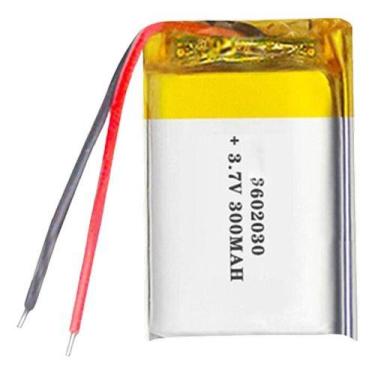 Imagem de Bateria 3.7v 300 Mah 6mm X20mm X30mm 2 Fios 602030 - generica