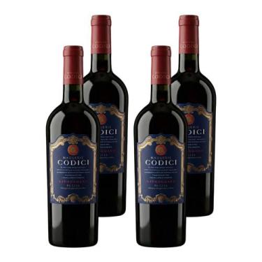 Imagem de Kit 4 Vinhos Codici Masserie Negroamaro Tinto Itália 750ml