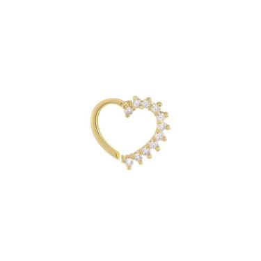 Imagem de Piercing Daith Aço cirúrgico  Coração Cravejado Lado Esquerdo - Corban