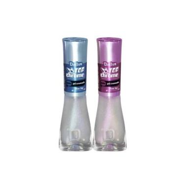 Imagem de Kit 2 Esmaltes Dailus Coleção Top chrome Edição Limitada, Blue + Pink