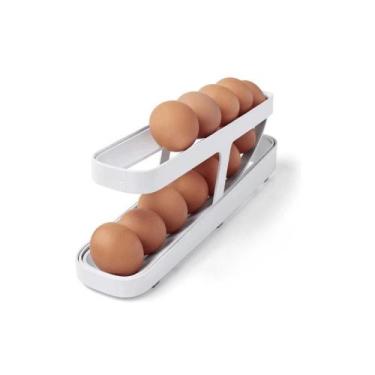 Imagem de Porta ovos de 2 andares dispensador automático de ovos para refrigerad