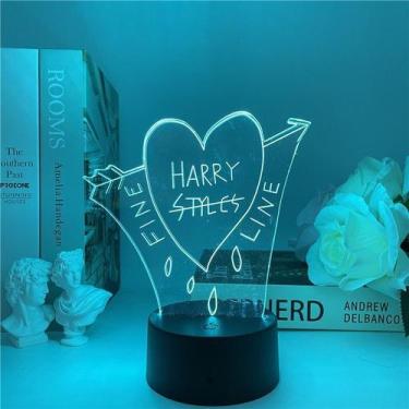 Imagem de Luz noturna USB Harry Styles Merchandise em acrílico com ilusão 3D - T