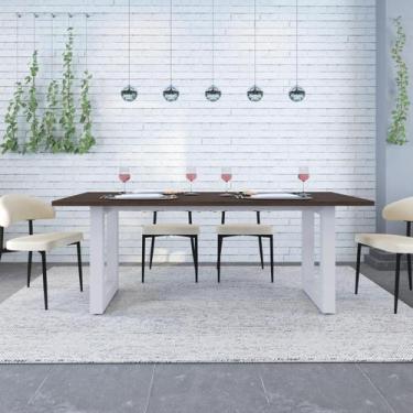 Imagem de Mesa de Jantar Bronx R 200cm Est.Branca - Metalig