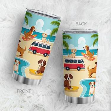 Imagem de Caneca de viagem Oasisdream Tumbler de aço inoxidável 600mL com tampa