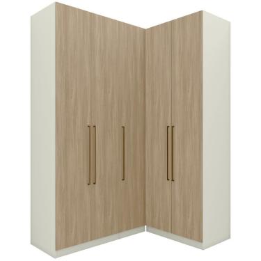 Imagem de Guarda Roupa Modulado 3 Pecas 241x160 Cm Seletto Areia Jequitiba Henn Areia Jequitiba