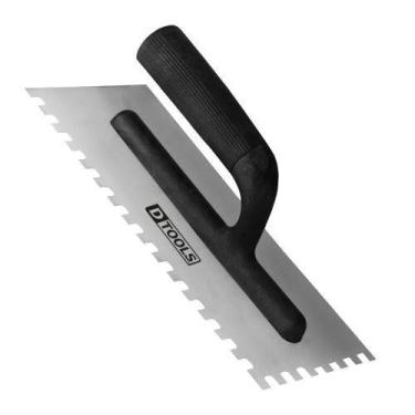 Imagem de Desempenadeira Aço Dentada Cabo Aberto 12 X 26cm - Dtools