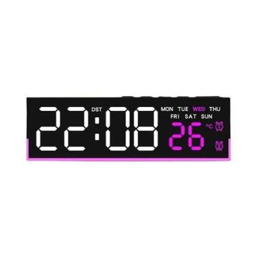 Imagem de Despertador Digital LED Inteligente Com Luz Noturna E Display De Hora 