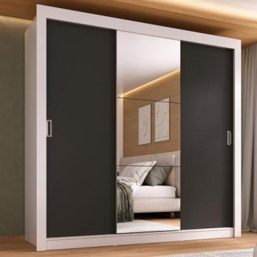 Imagem de Guarda-Roupa Casal Multimóveis Barcelona 3 Portas de Correr com Espelh