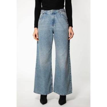 Imagem de Calça Jeans Wide Leg Pence Azul Claro-Feminino