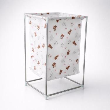 Imagem de Cesto de Roupa Suja com Estrutura em Aço Inox Dobrável Impermeável - G