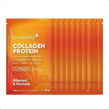 Imagem de Collagen Protein Hidrolisado 40g Caixa 10 Sachês Pura Vida-Unissex