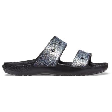 Imagem de Sandália crocs classic glitter sandal k black/multi-Unissex