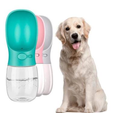 Imagem de Garrafa de Água 350ml Bebedouro Portátil Para Cachorro Gato Passeio ao