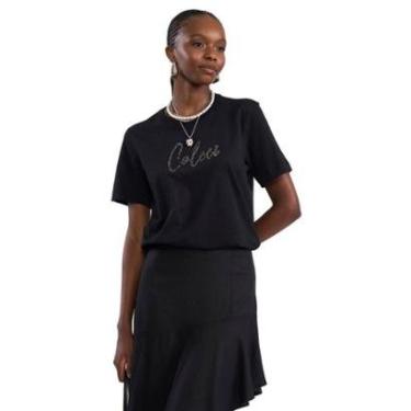 Imagem de Blusa Colcci Feminina Com Estampa Frontal Com Aplicação-Feminino