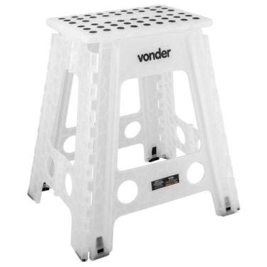 Imagem de Banqueta Plástica Dobrável 450mm Transparente  Vonder