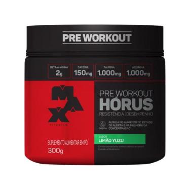 Imagem de Pré Treino Max Titanium Hórus em Pó 300g  - Limão Yuzu, 1, 300g, 300g,