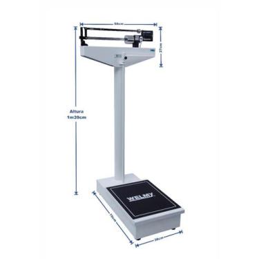 Imagem de Balança Hospitalar Antropométrica Mecânica 300kg 104a Welmy