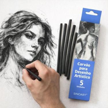 Imagem de 5un Carvão Desenho Artístico Pintura Vegetal Sinoart 4-6mm