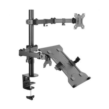 Imagem de Suporte Duplo Notebook e Monitor Articulado com Bandeja para Mesa - PC