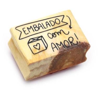 Imagem de Carimbo Arte Fácil Embalado Com Amor CA-896 - 4,1 X 2,5 CM