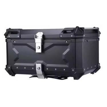 Imagem de Baú Alumínio Moto 65L X Universal Bauleto C/ Suporte Bagageiro Cores:P