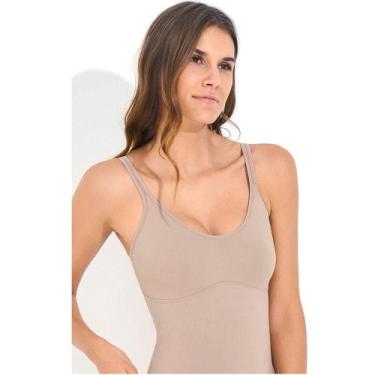 Imagem de Camisete Modeladora Bonjour B2685 Alta Sustentação, Camurça, P