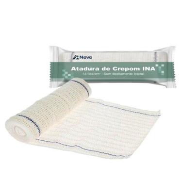 Imagem de Atadura Crepe Neve Linha INA 13 fios/cm² 20 cm x 1,8m Tecido Misto Bra