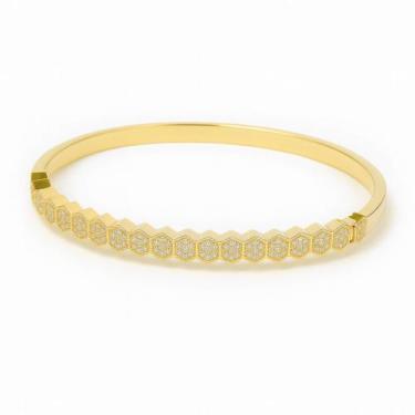 Imagem de Bracelete Cravejado Micro Zircônias - Banhado em Ouro 18k - Tri Gata S