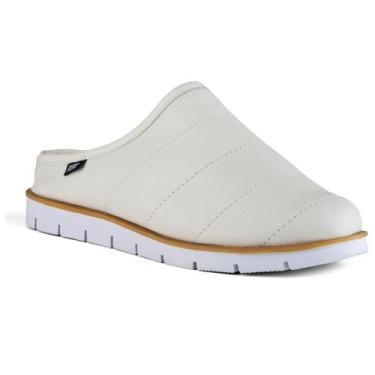 Imagem de Pantufa de couro feminina Cozy Sleepy forrada em lã sintética Ref.:215