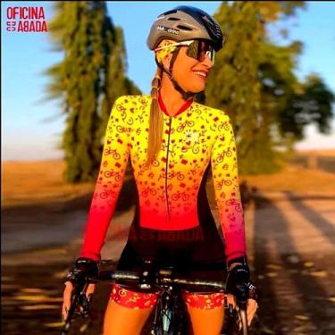 Imagem de Macacão de Ciclismo Feminino Proteção UV50+ e antibacteriana para uso 
