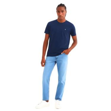 Imagem de Camiseta Masculina Regular Logo C Color Colcci, Marinho, XGG