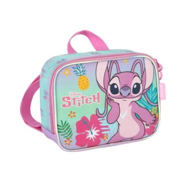 Imagem de Lancheira Escolar Stitch Alça Ajustável De Mão e Costas - Disney, Roxo