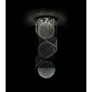 Imagem de Lustre Redondo Espiral Com 2mt De Altura - DNA