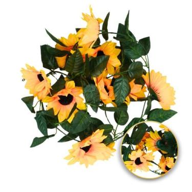 Imagem de Plantas Artificiais Decorativas Flores Girassol Permanente - Castela -
